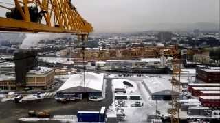 crash tower crane in Oslo [upl. by Gregor280]