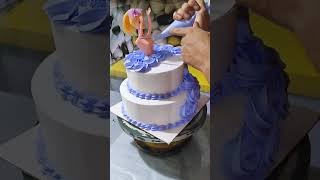 5 kg 2 tier doll cake design shorts [upl. by Ytissac]