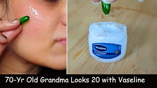 i Apply Vaseline  Aloevera Gel  Vitamin E Oil on Face amp Removed Wrinkles  Skin Whitening Cream [upl. by Noleta]