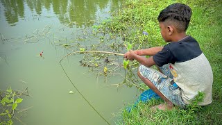 Best Hook Fishing Video  Traditional Hook Fishing in Village Smart By Fishing With Hook Part352 [upl. by Rosalba]