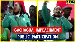 WAENDE WOTE ATA NYINYI MPS Fearless Lady roars at Bomas Gachagua impeachment public participation [upl. by Nwahsyar228]