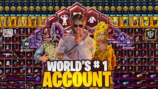 WORLD NO 1 ACCOUNT INVENTORY  PUBG MOBILE VIDEO [upl. by Merceer]