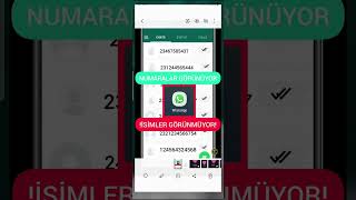 Whatsapp da İsimler Gözükmüyor [upl. by Artiek]