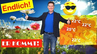 Bald 25 °C ER kommt der Frühling 2023 Ab Montag Sonnenschein und Wärme Erste Sommertage möglich [upl. by Hanni]