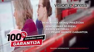 VISION EXPRESS 100  kokybiškų akinių garantija [upl. by Aisatsan]