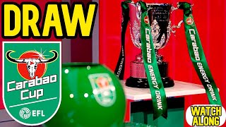 CARABAO CUP 2ND ROUND DRAW WATCH ALONG [upl. by Alaecim]