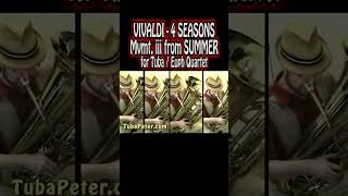 Vivaldi 4 Seasons 4 Tubas Summer mvmt iii  Sheet music [upl. by Nisbet525]