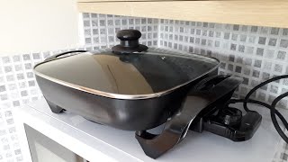 Geepas Electric Skillet Frying Pan UK Version [upl. by Crudden]