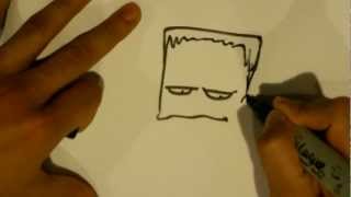 How to Draw Frankensteins Monster  Halloween Drawings [upl. by Stanzel]