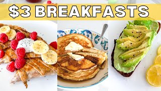 3 Vegan Breakfast Recipes  BudgetFriendly  Easy [upl. by Chuipek530]