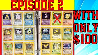 Can I get a complete BASE SET with only 100 EP 2 Pokemon Card Challenge [upl. by Ennaehr481]