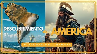 Descubrimiento de América historia en 1 minuto [upl. by Ienttirb]