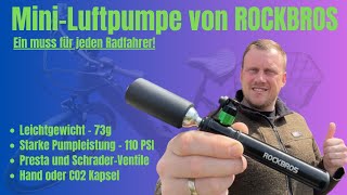 Beste Mini Fahrradluftpumpe CO2 Luftpumpe bis 110 PSI ca 7 bar dabei super leicht und klein [upl. by Aihtekal]