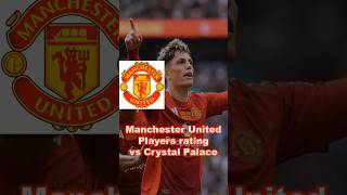 MANCHESTER UNITED PLAYERS RATING  CRYSTAL PALACE VS MANCHESTER UNITED shorts [upl. by Ariaic]