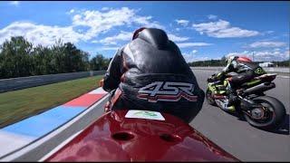 Triumph Daytona 675 vs Ducati V2  Brno  RaceCzech SSP Race 2024 [upl. by Euqininod]