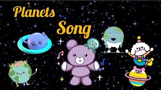 planets song  solar system  planets preschool learning  kids education  little learners [upl. by Acirdna]