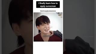 BTS told me how to apply sunscream😅pleasesubscribe 💜bts kpopboygroup [upl. by Eiliak619]