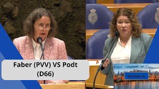 Faber PVV VS Podt D66 quotIk ben er KLAAR mee met uw NEGATIVITEIT veranderd er HELEMAAL NIKSquot [upl. by Mclaughlin859]