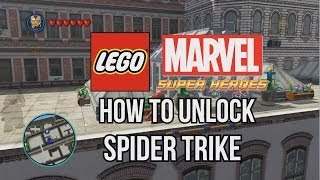 How to Unlock Spider Trike  LEGO Marvel Super Heroes [upl. by Leirza]