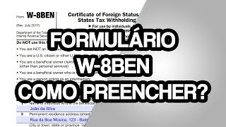 Formulario W8BEN como preencher CDBABY PRO  Nando Ramos [upl. by Rivers686]