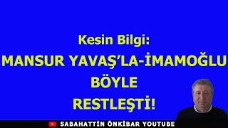 MANSUR YAVAŞLA İMAMOĞLU BÖYLE RESTLEŞTİ [upl. by Rett]