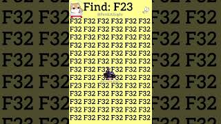 IQ test Find F23 in F32 find encontre juegos puzzletime finden iqtest gkquize ig puzzles [upl. by Neiviv]