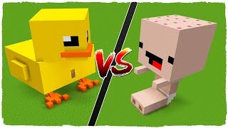 Casa de AMAYA vs casa de PATO PATO  MINECRAFT [upl. by Quinn809]