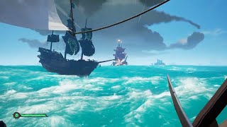 Sea of Thieves  Solo Sloop and Ghost Galleon vs Burning Blade [upl. by Adialeda]