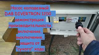 DAB DIVERTRON 1200 M  насос колодезный в работе [upl. by Jezrdna720]