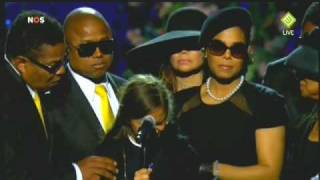 Memorial Michael Jackson part 14  Daughter Paris quotSay Goodbye Dadyquot [upl. by Ahsiekat351]