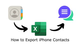 How to export iPhone contacts into a spreadsheet [upl. by Ennoval875]