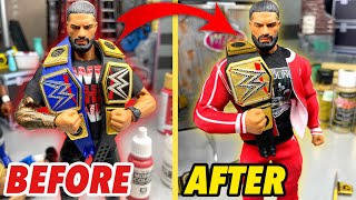 HOW TO MAKE NEW WWE UNDISPUTED UNIVERSAL CHAMPIONSHIP FIGURE BELT 2023 ROMAN REIGNS NEW TITLE [upl. by Oicnedurp]