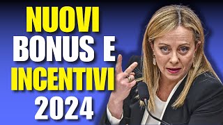 SCOPRI I NUOVI BONUS DEL 2024 COSA ASPETTARTI QUESTANNO [upl. by Hoeg466]