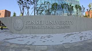 Yonsei University International Campus  Songdo  Caminata 4K [upl. by Claudian]