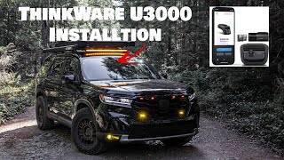 Thinkware U3000 4K  2K Dash Cam OBD wiring Installation on the Honda Pilot Trailsport [upl. by Enelrac]