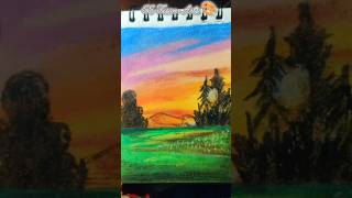 Easy drawing viralshort art drawing painting stressrelief scenery colourful [upl. by Eelhsa]