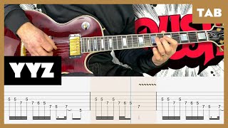 Rush  YYZ  Guitar Tab  Lesson  Cover  Tutorial [upl. by Kienan203]