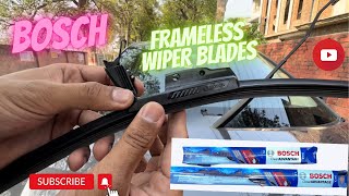 BOSCH 🚘 Windshield Frameless wiper blades 🚘 [upl. by Aitekram]