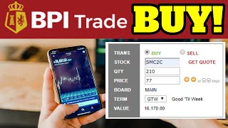 How to Buy a Stock Using BPI Trade [upl. by Eidroj]