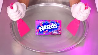 NERDS Ice Cream Rolls  how to make Ice Cream out of Nerds Grape amp Strawberry Candy  ASMR [upl. by Enohs]