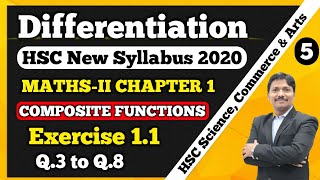 Differentiation Ex 11 Part 5 MathsII 12th New Syllabus 202021  Composite Functions  Dinesh Sir [upl. by Lucinda]