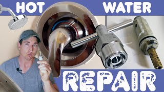 Shower Valve Cartridge Replacement NO HOT WATER FIX [upl. by Aniuqahs]