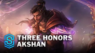 Three Honors Akshan Skin Spotlight  League of Legends [upl. by Janith]