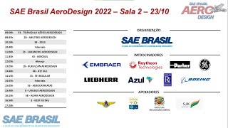 Apresentação Sala Virtual 2 231022  24ª Competição SAE BRASIL AeroDesign [upl. by Norreg]