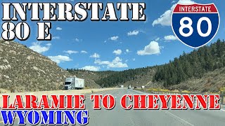 I80 East  Laramie to Cheyenne  Wyoming  4K Highway Drive [upl. by Jaqitsch]