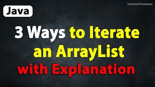 Java Program to Iterate an ArrayList  Iterate over an ArrayList [upl. by Nali]