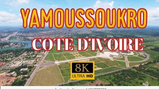 Photographie aérienne de la ville de Yamoussoukro  Aerial photography of the city of Yamoussoukro [upl. by Nylcsoj542]