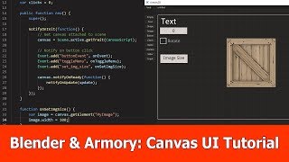 Armory 3D amp Blender  Canvas UI Tutorial [upl. by Emirac]