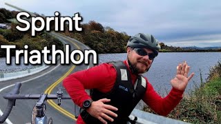 Sprint Triathlon Challenge  Road Bike Running Cold Water Swim  GoPro Hero 12 Route Review Tips [upl. by Yadsendew]