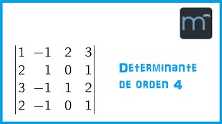 Determinante de una matriz 4x4 Bachillerato [upl. by Edylc627]